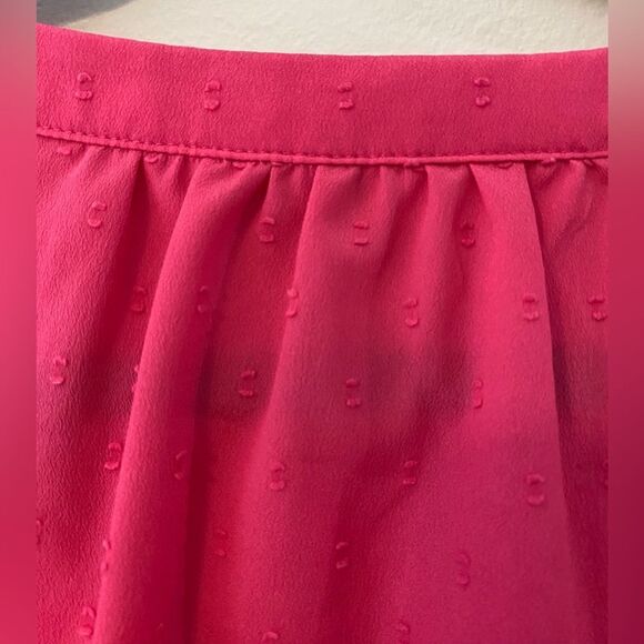 Elle, Hot Pink Peasant Top w/ a beautiful texture pattern, long sleeve - Picture 8 of 9